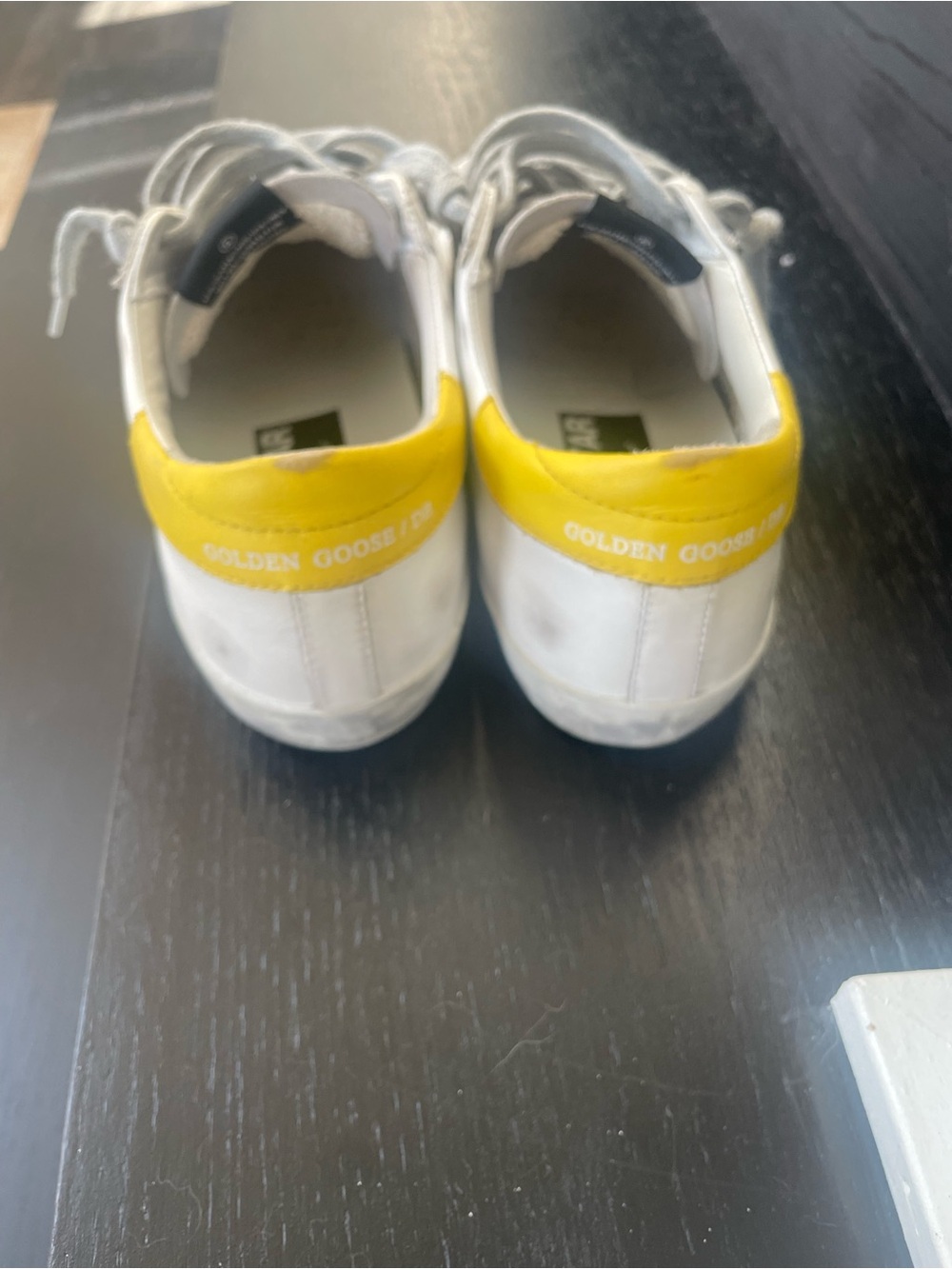 Golden Goose Sneakers with Gray Star and Yellow Heel. Dust bags and origin box. - Picture 2 of 3